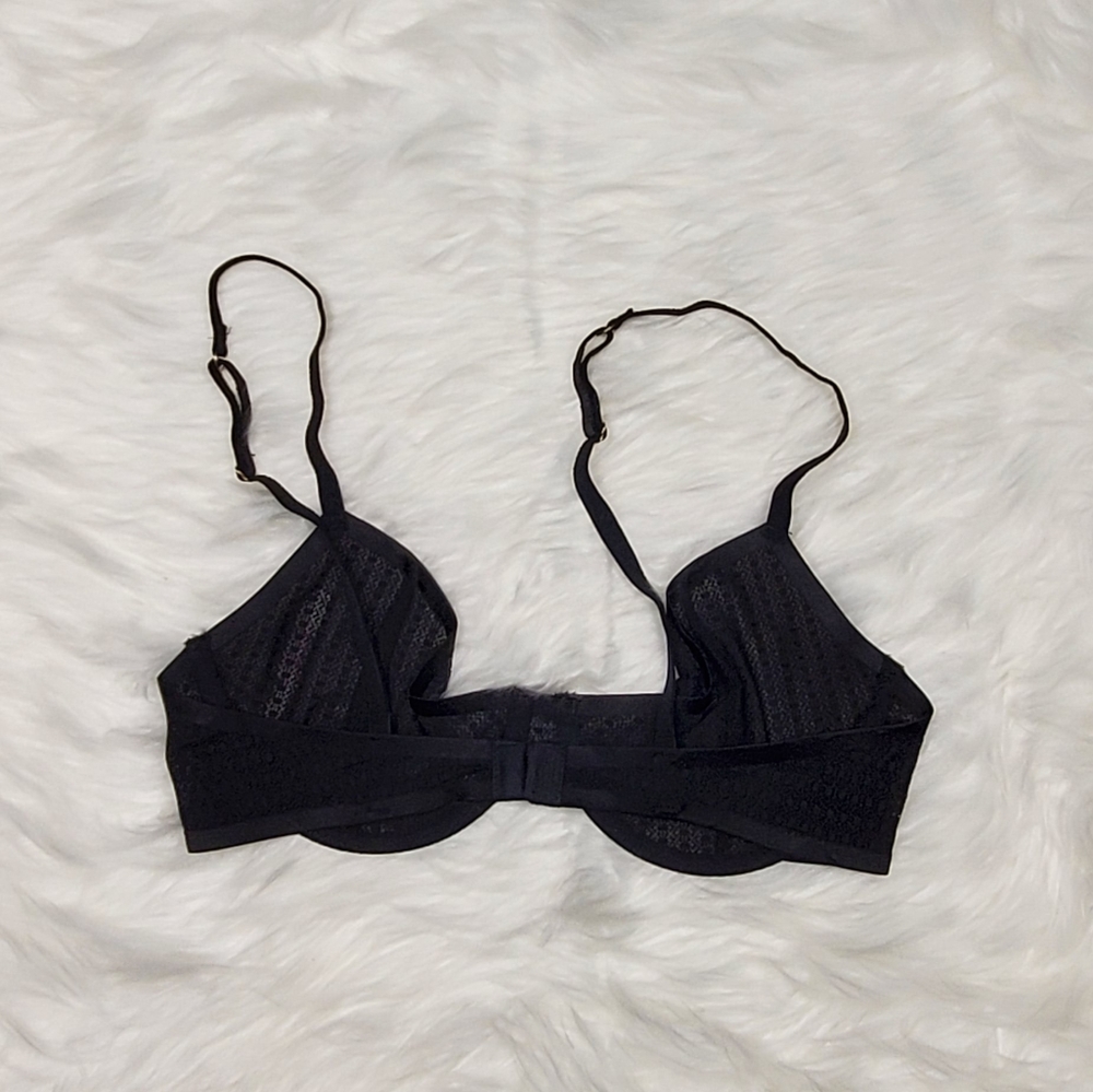 Sam Edelman Black Geo Mesh Underwire Bra - Picture 7 of 8